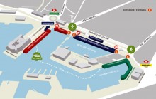 Los veleros quedan relegados a una discreta ubicación en los muelles de Marina P