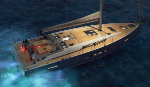 Mar Abierto Silueta deportiva, cubierta muy funcional para el crucero y casco de
