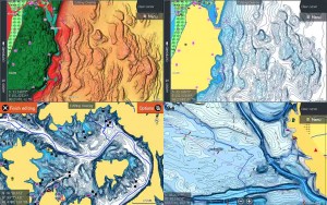 Mar Abierto - Upgrade de prestaciones para las cartas C-Map Reveal (arriba) y Di