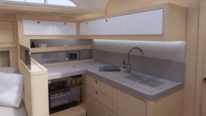 Mar Abierto - La cocina queda a proa del salón en todas las distribuciones excep