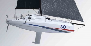 Mar Abierto Proa redondeada y un importante botalón en el nuevo Sun Fast 30 OD d