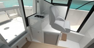 Mar Abierto - La 705 Pilothouse es de las pocas en su eslora con puerta correder