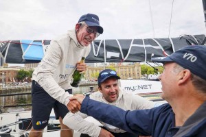 Sam Haynes, armador y patrón del 'Celestial V70', ganador de la Sidhey Hobart el