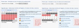 A la izquierda, a mediados de julio, la pantalla de las boyas para barcos privad